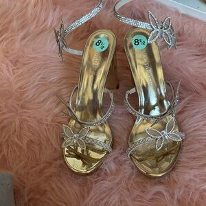Wild Diva Gold and Silver Heels